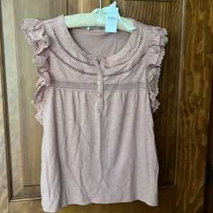 Rose ruffled tshirt